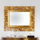 Mirror ontwerp bladgoud afwerking muur Gudin, 108x87 cm Viadurini