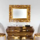 Mirror ontwerp bladgoud afwerking muur Gudin, 108x87 cm Viadurini