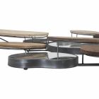 Moderne design wandspiegel in hout en ijzer - Ortensio Viadurini