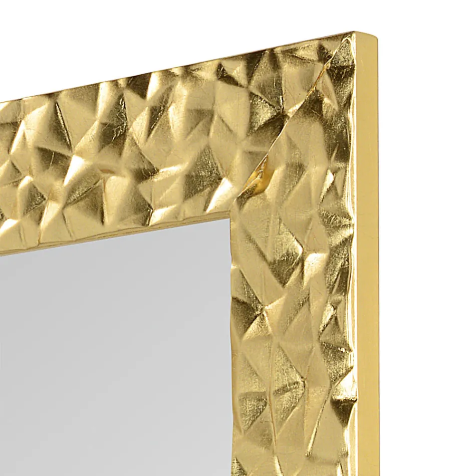 Wandspiegel in met de hand gedecoreerd hout Made in Italy - Niagara Viadurini