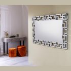 Wandspiegel in Mdf en verzilverd glas met gevormd frame - Avolo Viadurini