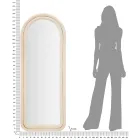 Met fluweel beklede MDF-wandspiegel met gebogen blad - Jessica Viadurini