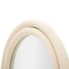 Met fluweel beklede MDF-wandspiegel met gebogen blad - Jessica Viadurini