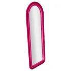 Met fluweel beklede MDF-wandspiegel met gebogen blad - Jessica Viadurini