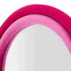 Met fluweel beklede MDF-wandspiegel met gebogen blad - Jessica Viadurini