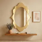 Plexiglas wandspiegel met gouden of zilveren frame, gemaakt in Italië - Ariele Viadurini