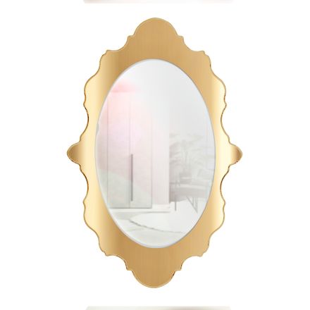 Plexiglas wandspiegel met gouden of zilveren frame, gemaakt in Italië - Ariele Viadurini