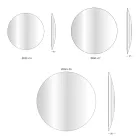 Wandspiegel van gebogen bol glas in verschillende afwerkingen - licht Viadurini