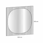 Gerookte kleur moderne vierkante wandspiegel gemaakt in Italië - Bandolero Viadurini