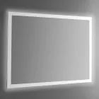 Wandspiegel met achtergrondverlichting en gezandstraald frame Made in Italy - Edigio Viadurini