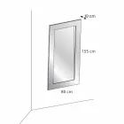 Rechthoekige wandspiegel met schuine lijst Made in Italy - Salamina Viadurini