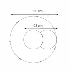 Ronde wandspiegel met 360 ° draaibare satelliet Gemaakt in Italië - Shaki Viadurini