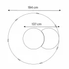 Ronde wandspiegel met 360 ° draaibare satelliet Gemaakt in Italië - Shaki Viadurini