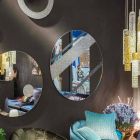 Ronde muur spiegel modern ontwerp 100% Made in Italy Athos Viadurini