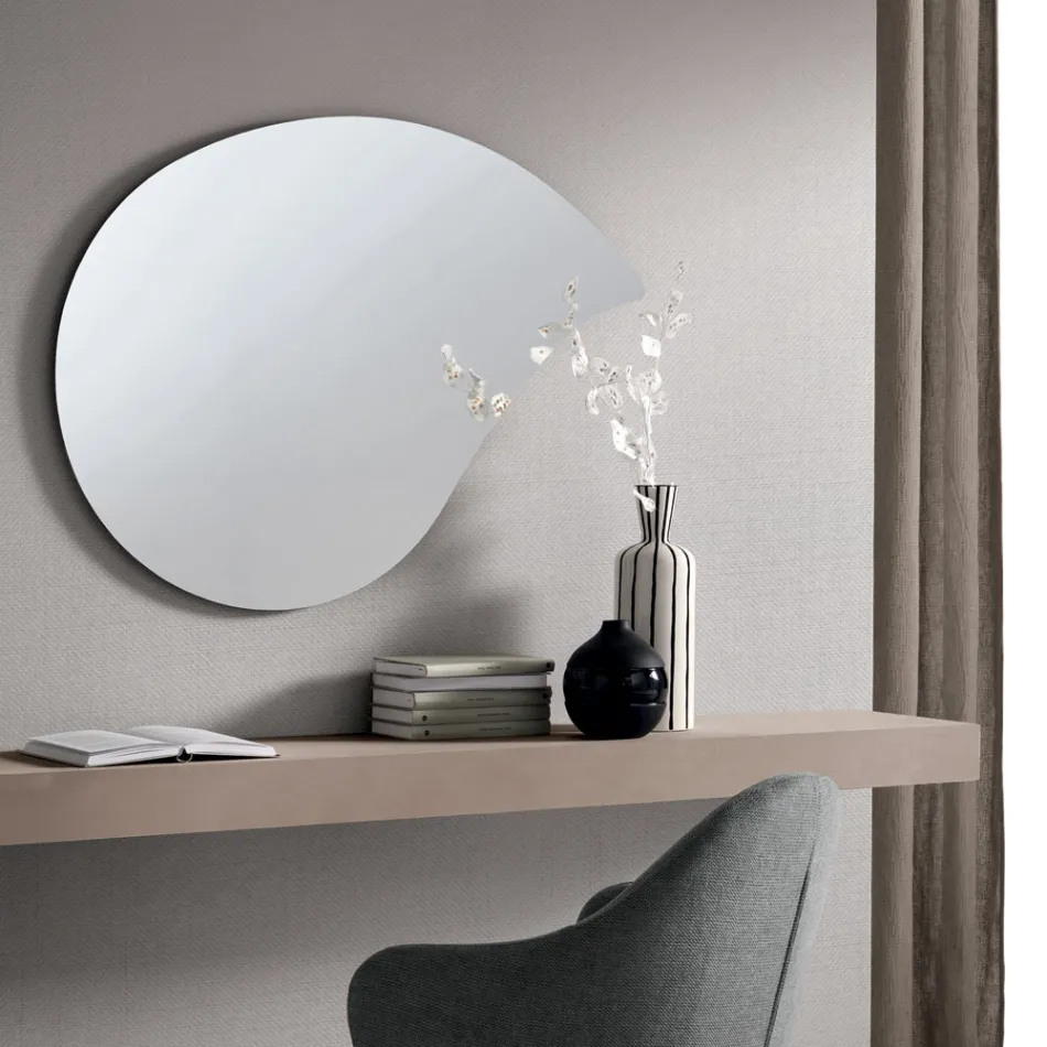 Aurelia druppelvormige wandspiegel, gemaakt in Italië. Viadurini