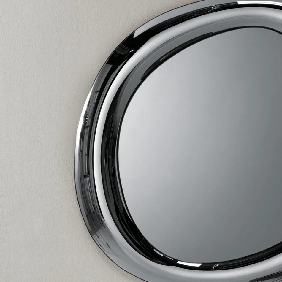 Vormgegeven wandspiegel met gebogen frame, gemaakt in Italië - Babila Viadurini