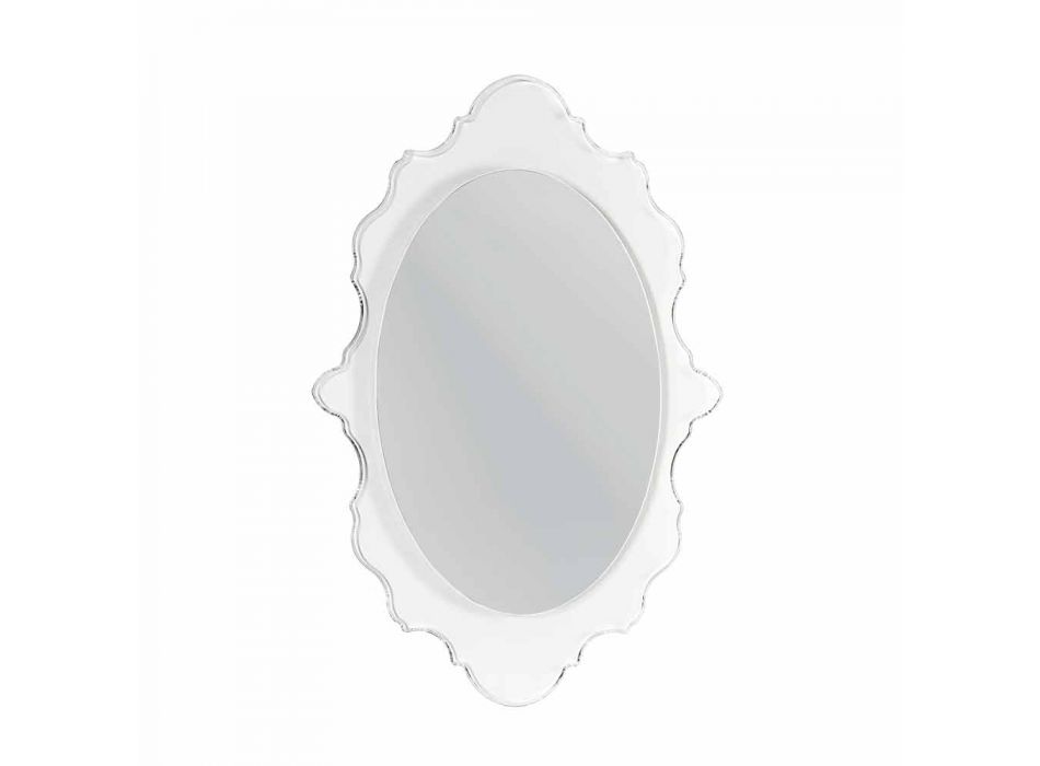 ontwerp transparante wand spiegel Joy's, gemaakt in Italië Viadurini