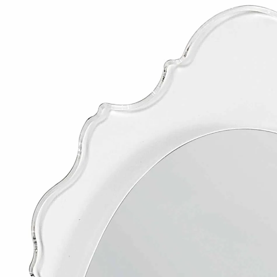 ontwerp transparante wand spiegel Joy's, gemaakt in Italië Viadurini