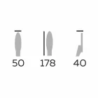 Design vloerspiegel in essenhout en metaal Made in Italy - Cuspide Viadurini