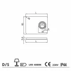 Make-up spiegel modern design, LED-verlichting, Maren Viadurini