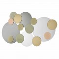Decoratieve wandspiegel met gekleurde cirkels Made in Italy Kwaliteit - Babol