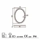 Spiegel modern design met LED-verlichting bad Pure Viadurini