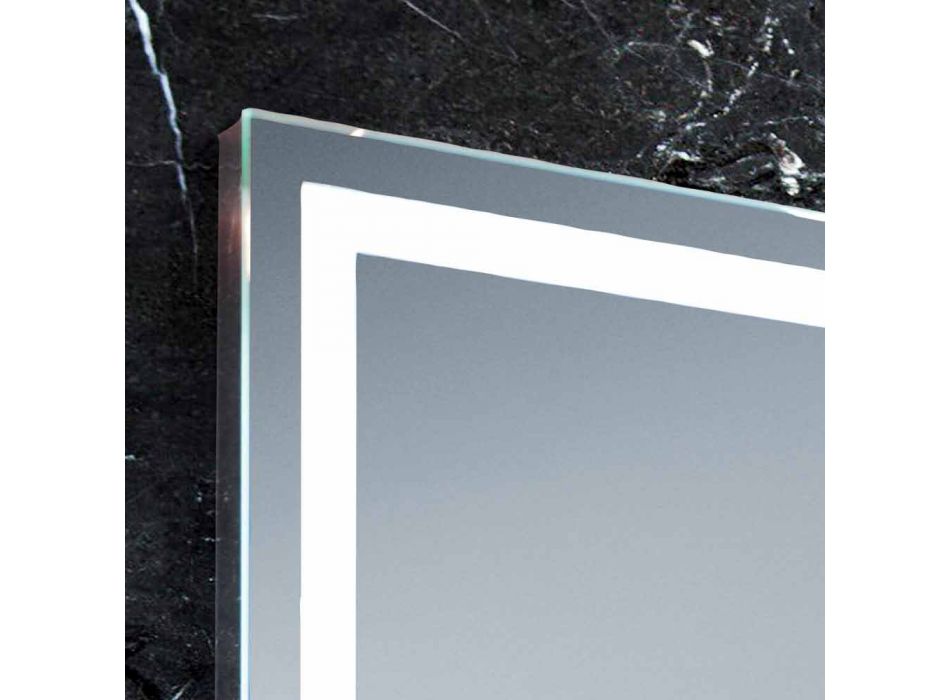Spiegel modern design badkamers met LED-verlichting Paco Viadurini