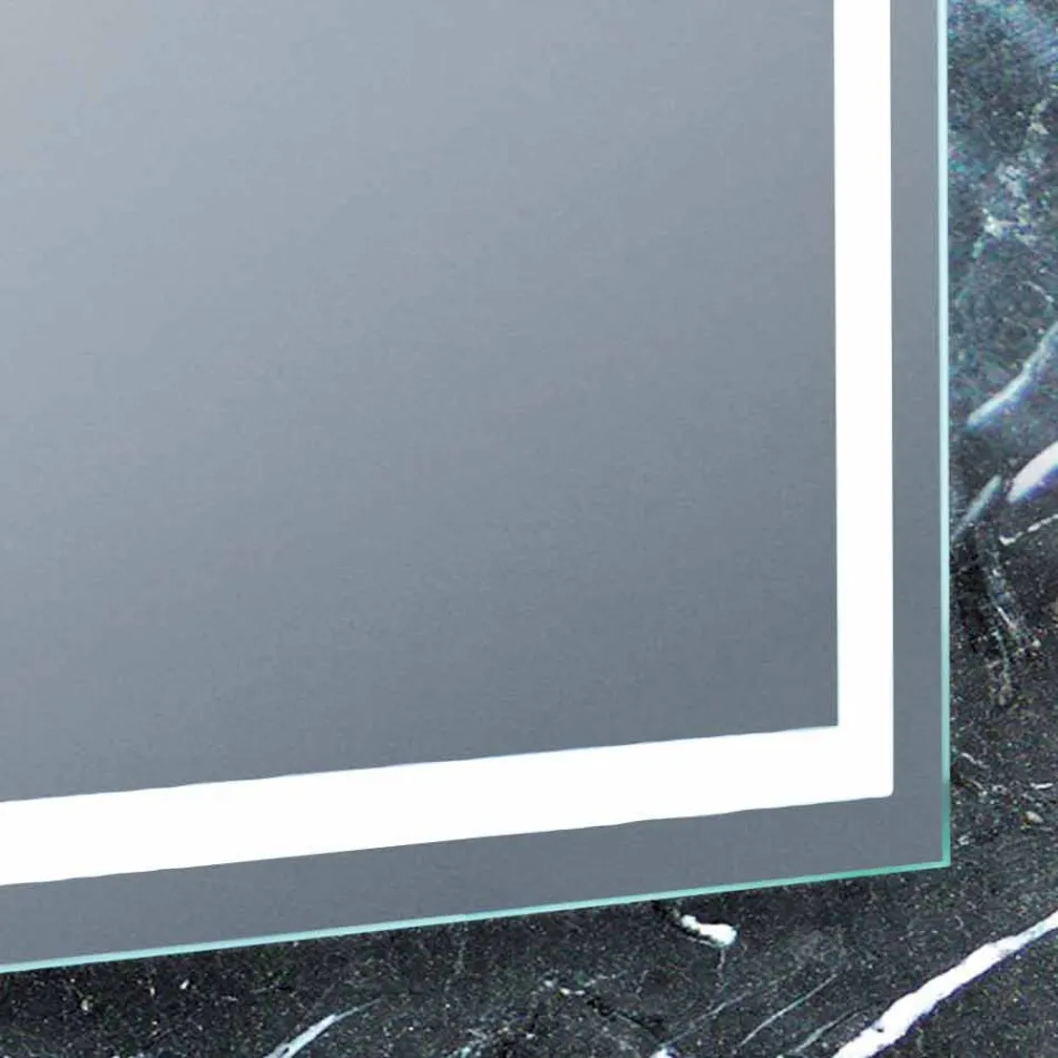 Spiegel modern design badkamers met LED-verlichting Paco Viadurini