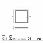 Spiegel modern design badkamers met LED-verlichting Paco Viadurini