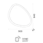 Onregelmatig gevormde spiegel met achtergrondverlichting gemaakt in Italië - Ride Viadurini