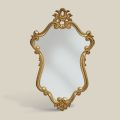Luxe gevormde spiegel met bladgoud frame Made in Italy - Precious
