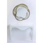 Moderne design spiegel van driekleurige ijzeren muur Made in Italy - Gertrude Viadurini