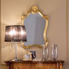 Klassieke bladgouden spiegel met gevormd frame Made in Italy - Precious Viadurini