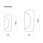 Spiegel gemaakt van 2 overlappende, gevormde platen, vervaardigd in Italië - Adelaide Viadurini