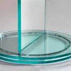 Vrijstaande dubbelzijdige spiegel met luxe glazen Rontante-voet - Gaudenzio Viadurini