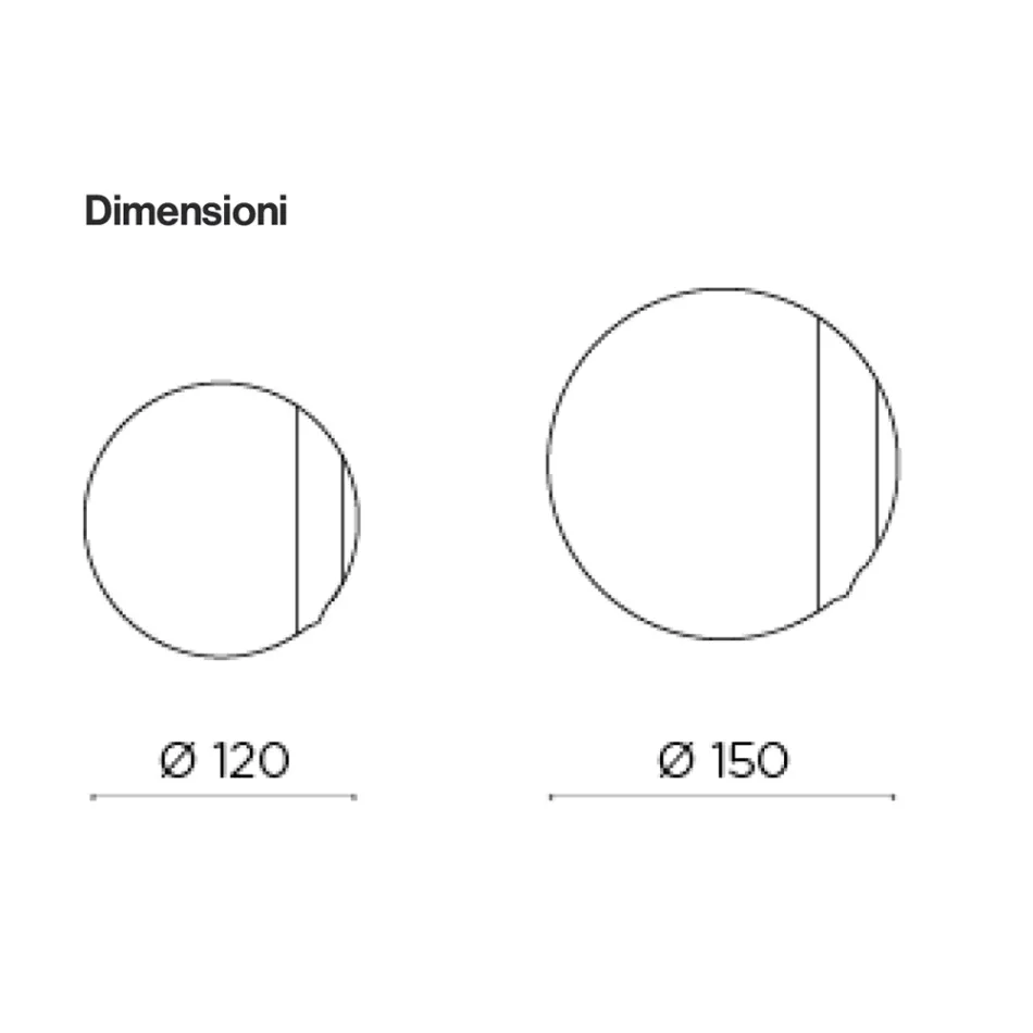 Gemaakt in Italië: Spiegel van gefuseerd glas met golvend patroon - Candida Viadurini