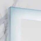 Modern spiegel met matglazen randen, LED-verlichting, Ady Viadurini