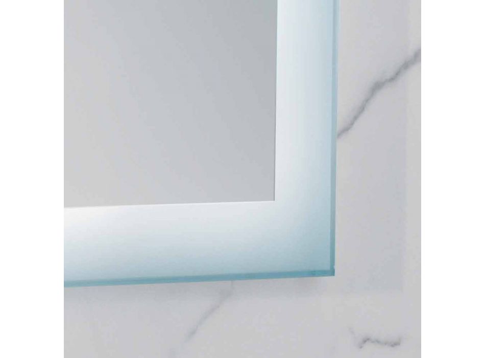 Modern spiegel met matglazen randen, LED-verlichting, Ady Viadurini