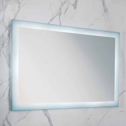 Modern spiegel met matglazen randen, LED-verlichting, Ady Viadurini