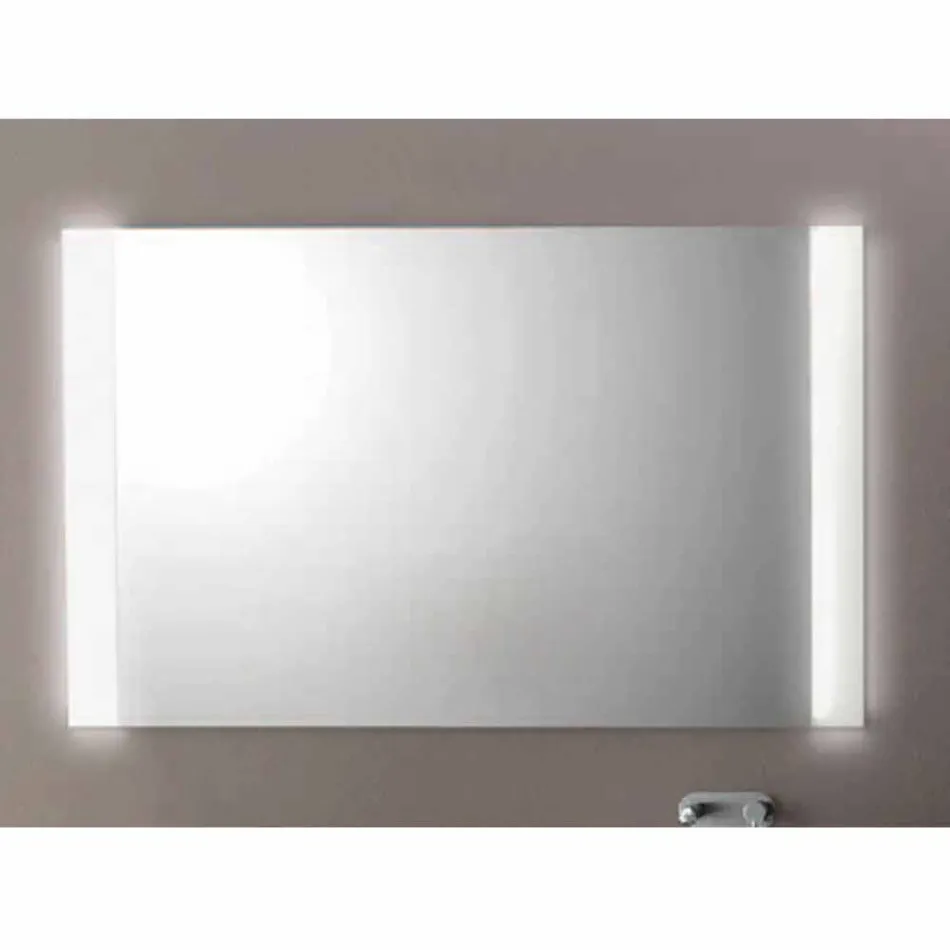 Modern Badkamer spiegel met LED-verlichting, L1200xh.900 mm, Agata Viadurini