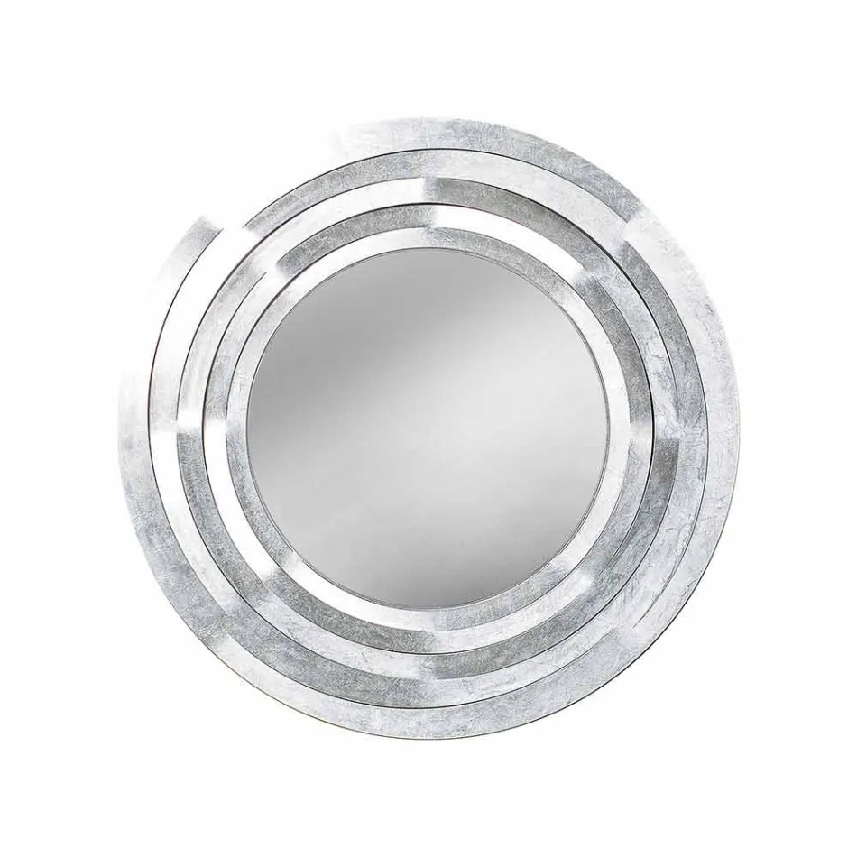 Moderne ronde wandspiegel in gekleurd ijzer Made in Italy - Oregano Viadurini