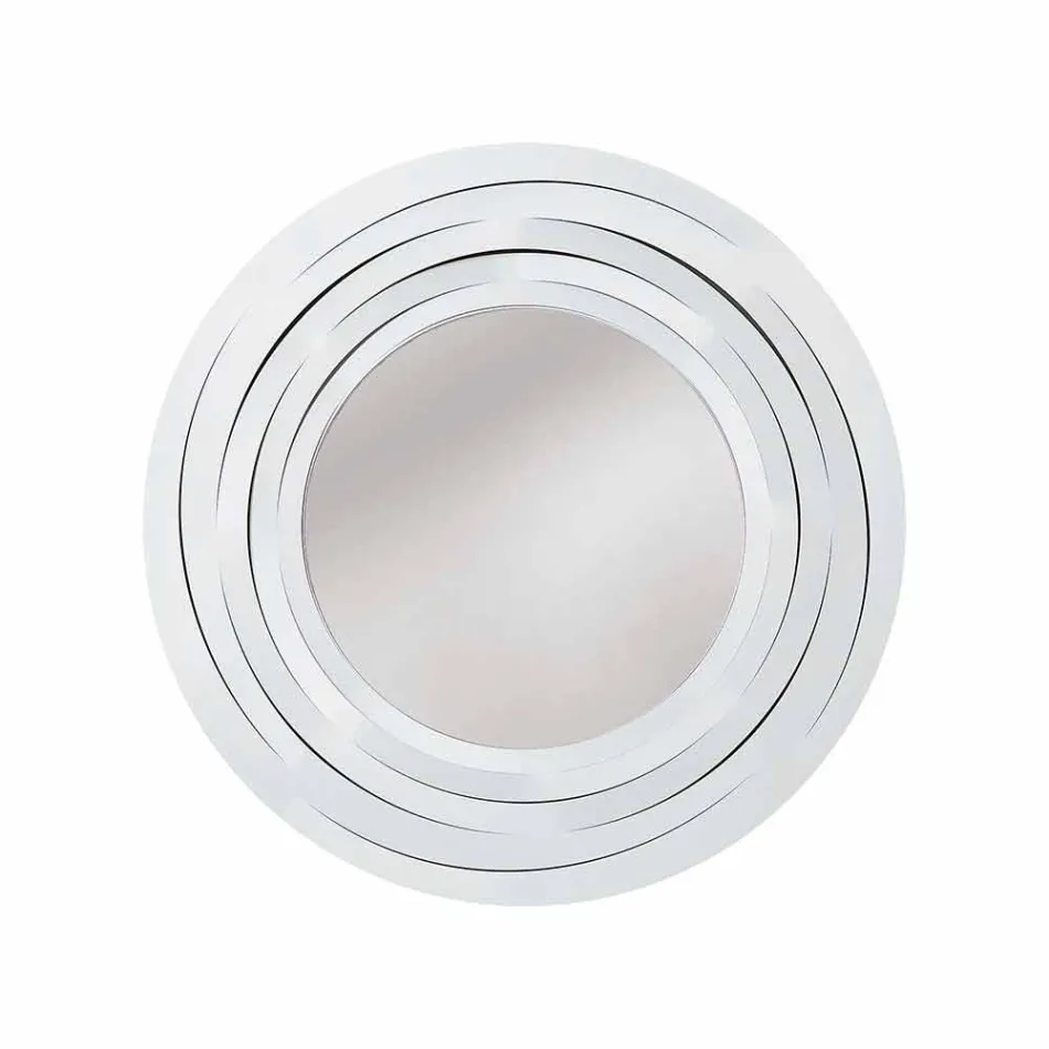 Moderne ronde wandspiegel in gekleurd ijzer Made in Italy - Oregano Viadurini