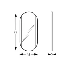 Ovale badkamerspiegel met zijlichten Made in Italy - Albert Viadurini