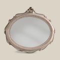 Klassieke ovale spiegel in wit hout Made in Italy - Florence