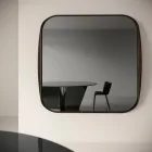 Vierkante spiegel met houten frame, gemaakt in Italië - Vespera Viadurini