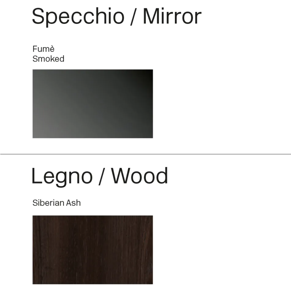 Vierkante spiegel met houten frame, gemaakt in Italië - Vespera Viadurini