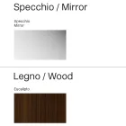 Vierkante spiegel met houten frame, gemaakt in Italië - Vespera Viadurini
