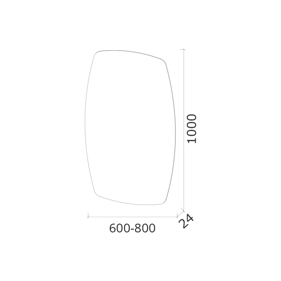 Perimeterspiegel met led-achtergrondverlichting Made in Italy - Slaap Viadurini