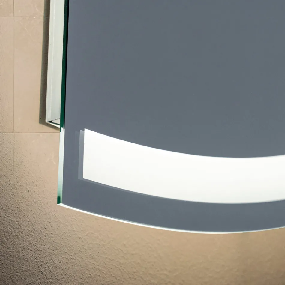 Verlichte spiegel met doorlopende ledstrip - Excelsior Viadurini