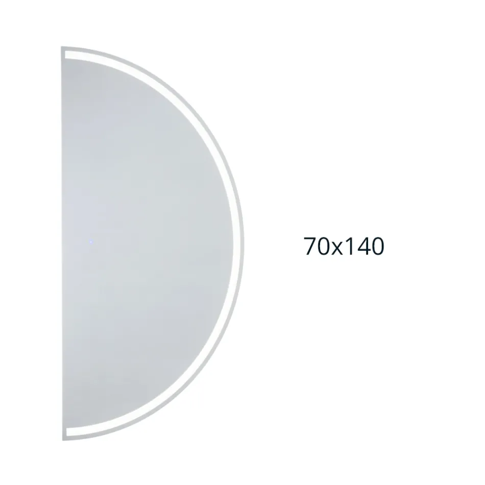 Verlichte spiegel met doorlopende ledstrip - Excelsior Viadurini